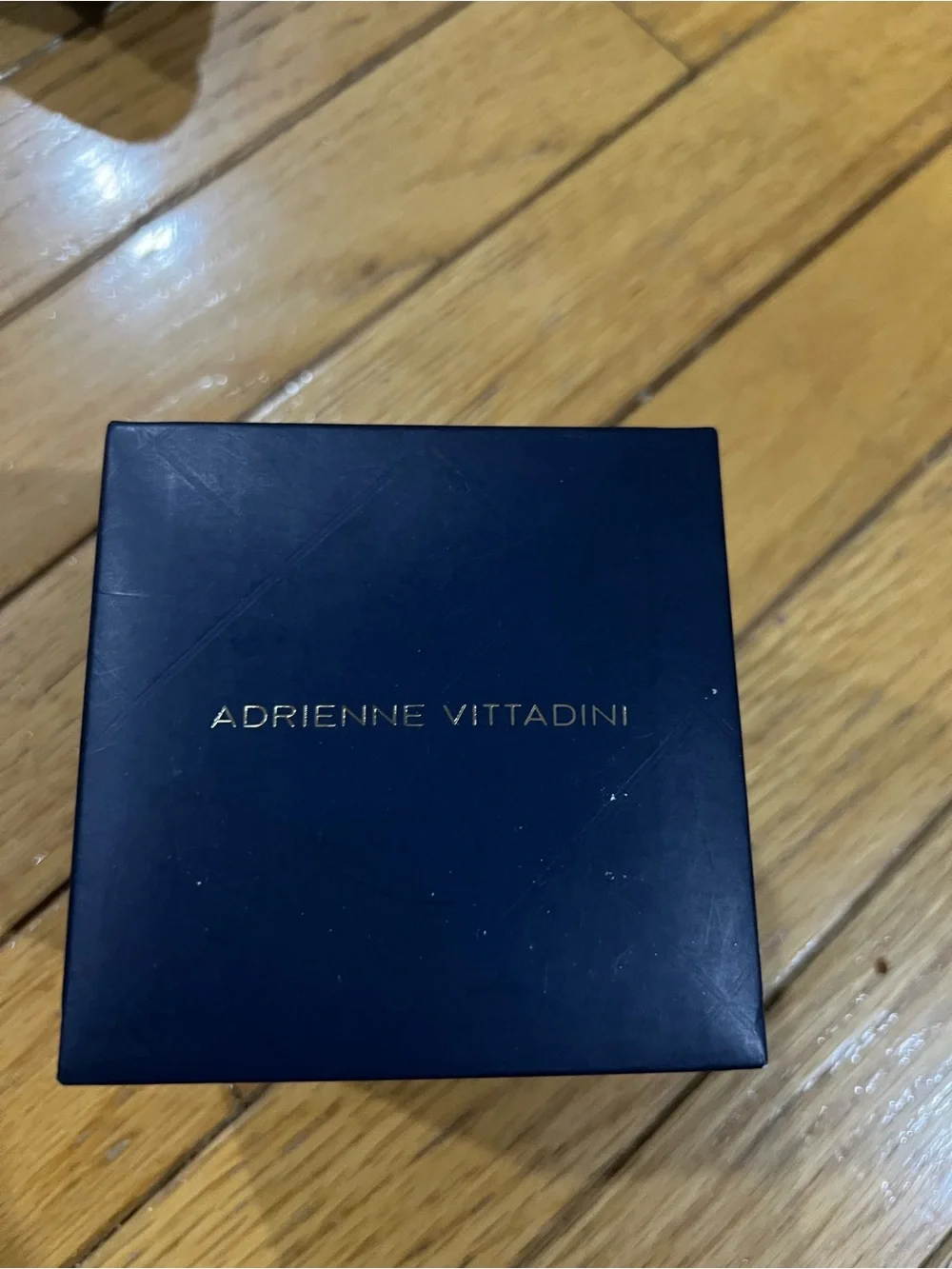 Adrienne Vittadini Navy Gift Box with Gold Trim